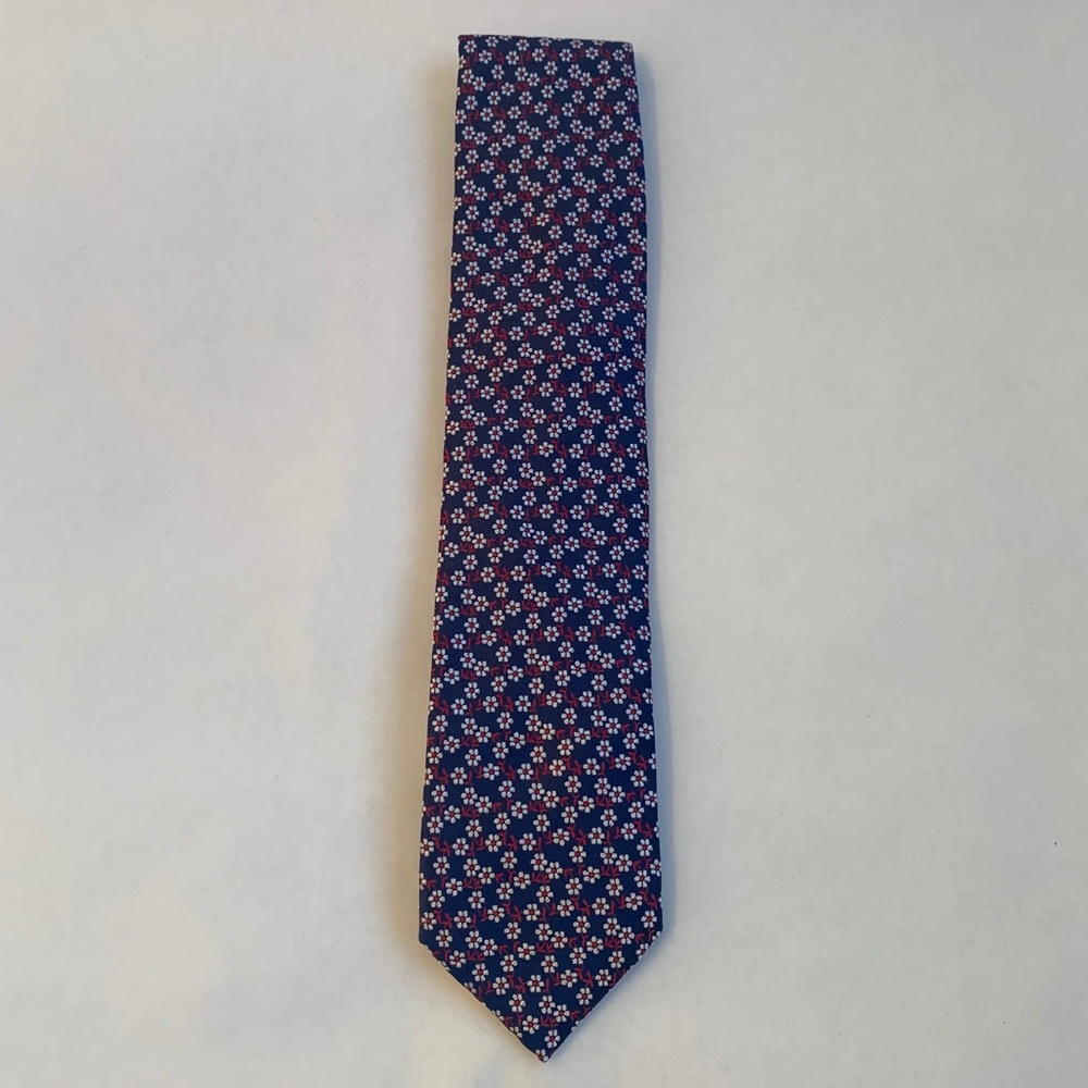 PINK Thomas Pink navy floral silk men’s tie